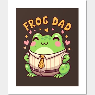 Kawaii Frog Dad Cute Toad Lover Father Posters and Art